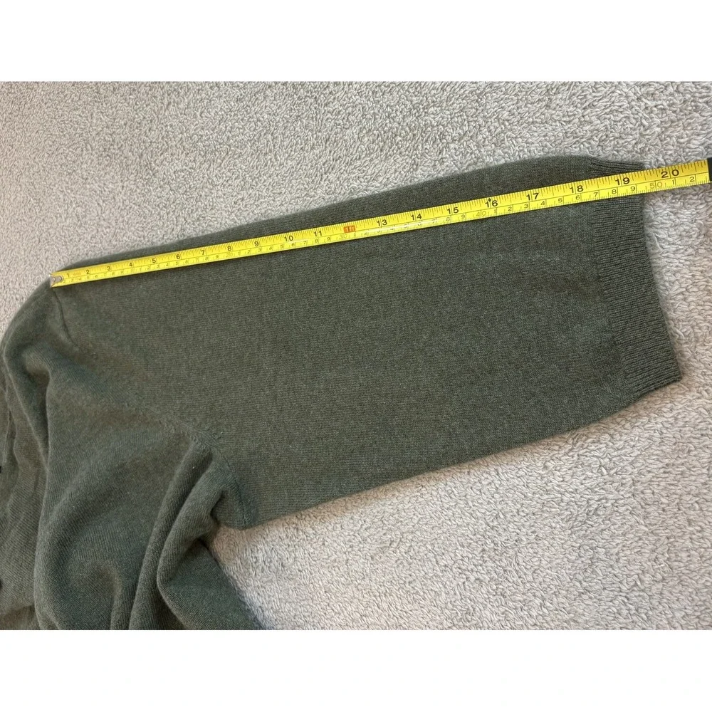 Talbots Plus 3X Olive Green 100% Pure Cashmere 3/4 Sleeve Crew Neck Sweater NWT - Picture 9 of 9